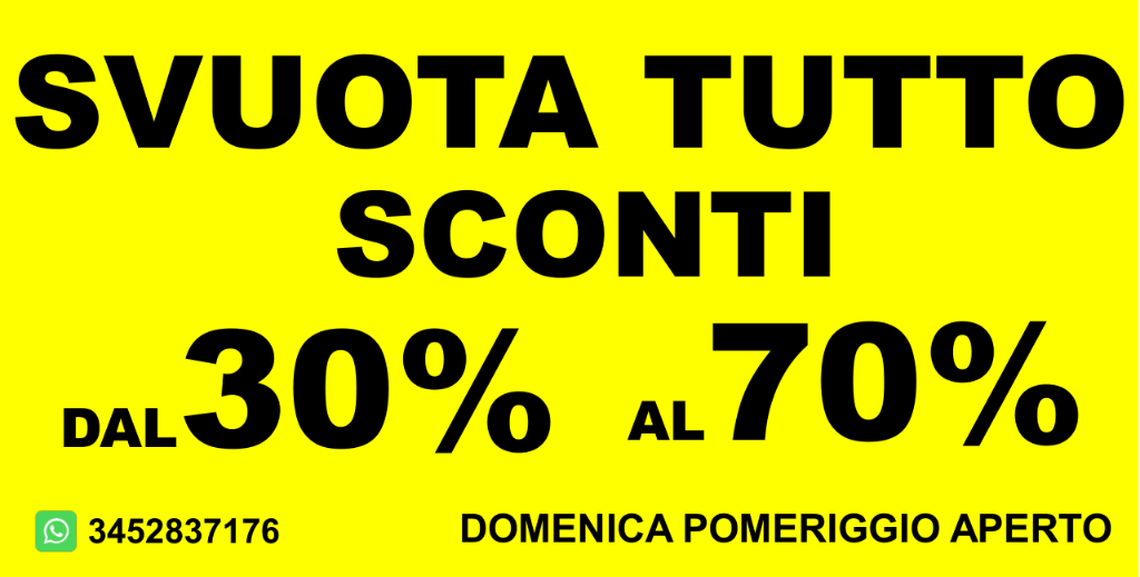 Svuota Tutto – Sconti dal 30% al 70%